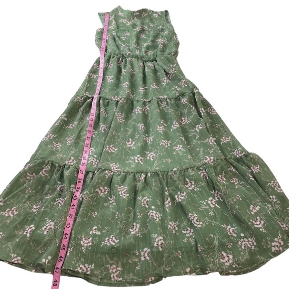 Lush Green Floral Maxi Dress - Picture 8 of 10